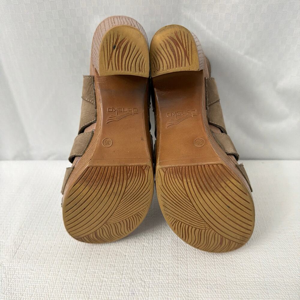 Dansko Sandals Womens Size 6 Demetra High Heel Ankle Strap Brown Leather 36 - Picture 10 of 11
